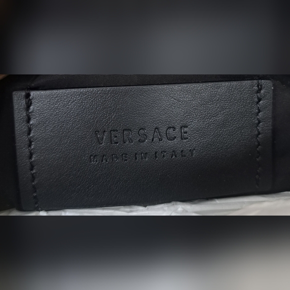NWT Versace Reflective Logo Nylon Greca Strap Crossbody Belt Waist Bag Large - Picture 7 of 12